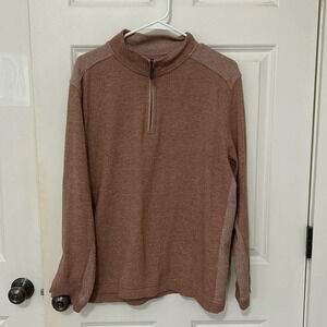 Johnston and Murphy three-quarter zip size XL maroon red golf activewear